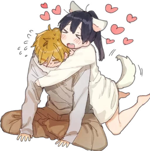 🤗 Стикер «animecouple» для Telegram