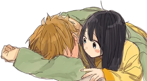 🙈 Стикер «animecouple» для Telegram