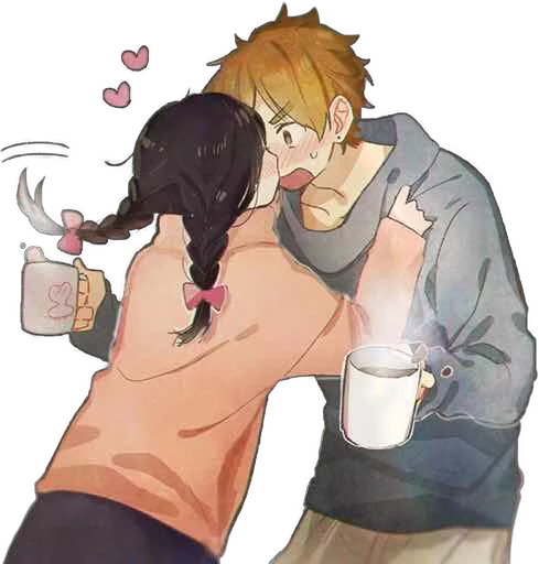 😘 Стикер «animecouple» для Telegram