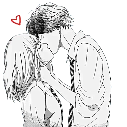 💋 Стикер «anime couple» для Telegram