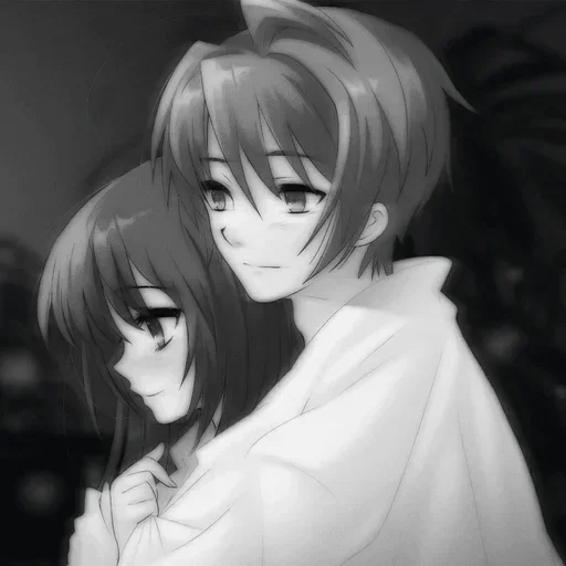🖤 Стикер «anime couple» для Telegram