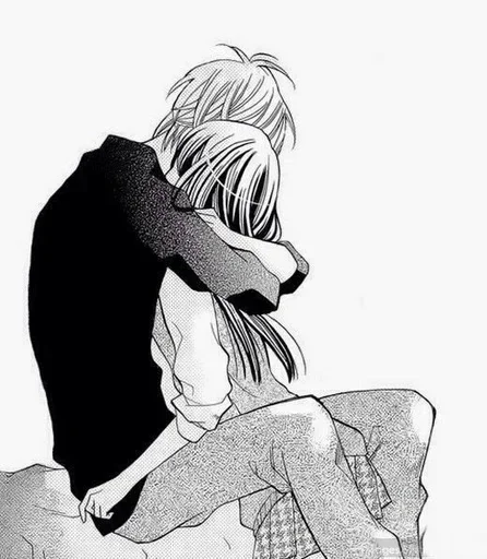 🤍 Стикер «anime couple» для Telegram