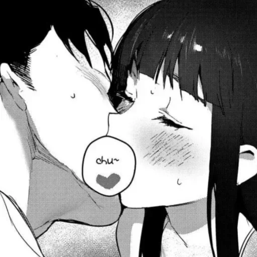 💋 Стикер «anime couple» для Telegram