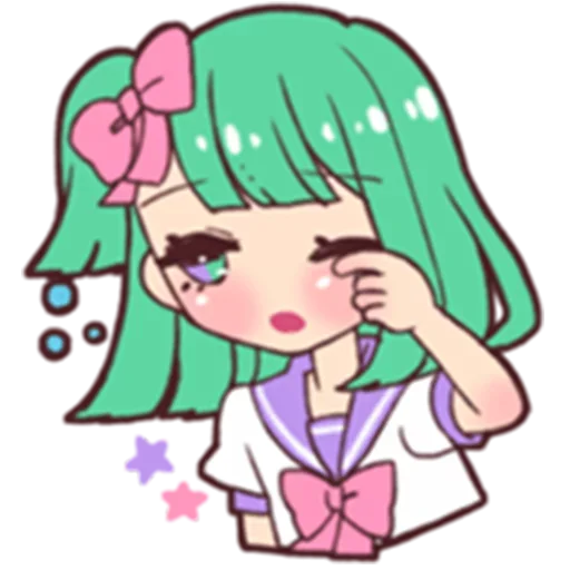 😕 Стикер «Animegirl» для Telegram