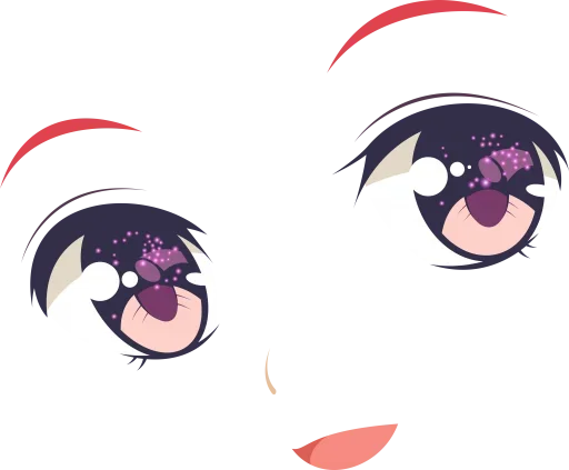 😐 Стикер «Anime face» для Telegram