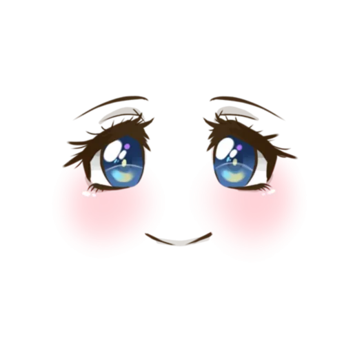 🥲 Стикер «Anime face» для Telegram