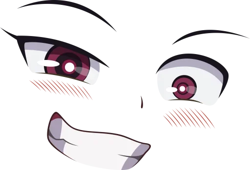 😰 Стикер «Anime face» для Telegram