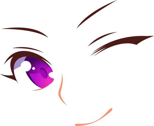 😉 Стикер «Anime face» для Telegram