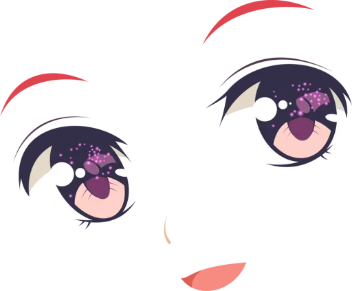 😍 Стикер «Anime face» для Telegram