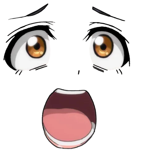 😯 Стикер «Anime face» для Telegram
