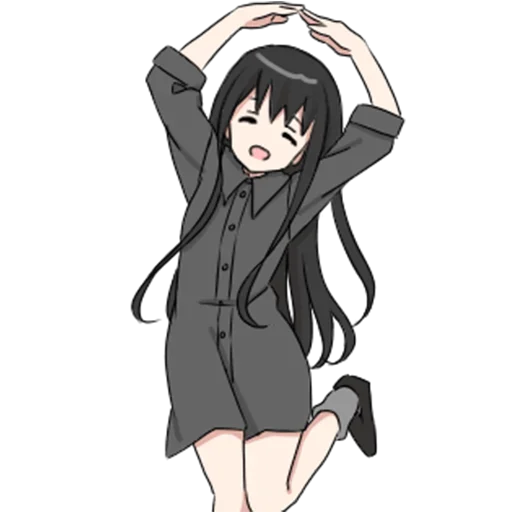 🔴 Стикер «girl with long black hair» для Telegram