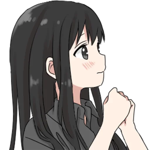 🤩 Стикер «girl with long black hair» для Telegram