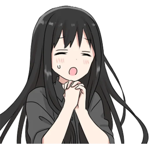 🙏 Стикер «girl with long black hair» для Telegram