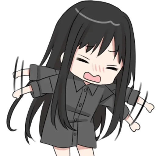 🤬 Стикер «girl with long black hair» для Telegram