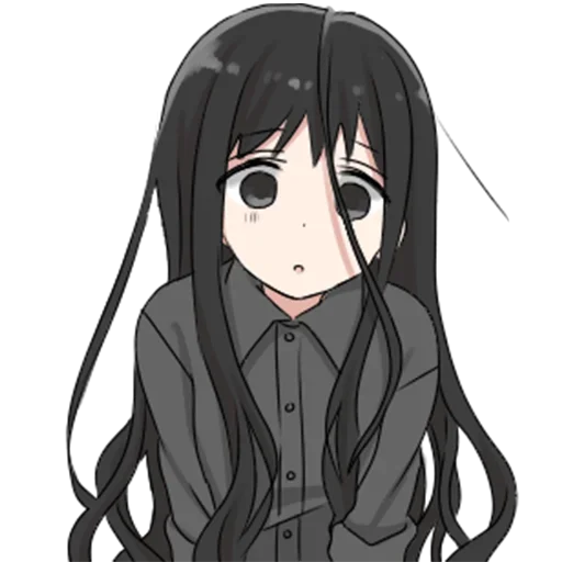 🤯 Стикер «girl with long black hair» для Telegram