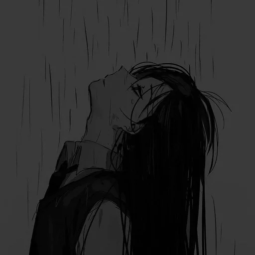 😔 Стикер «°аниме чб;» для Telegram