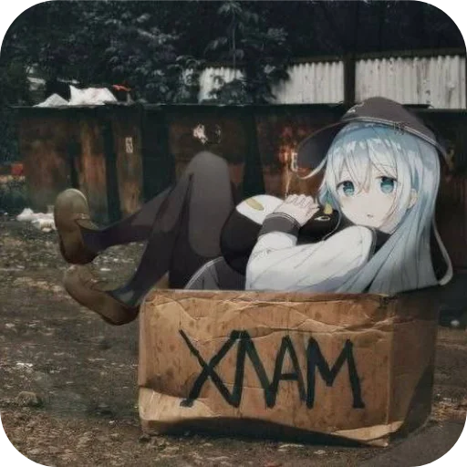 🗑 Стикер «Anime IRL» для Telegram