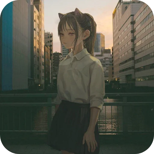 😕 Стикер «Anime IRL» для Telegram