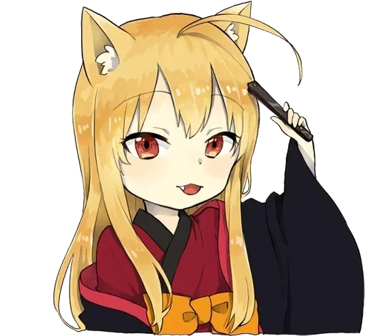 😜 Стикер «little fox kitsune» для Telegram