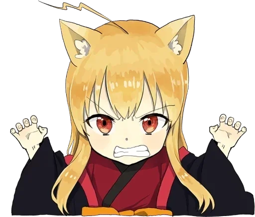 😠 Стикер «little fox kitsune» для Telegram