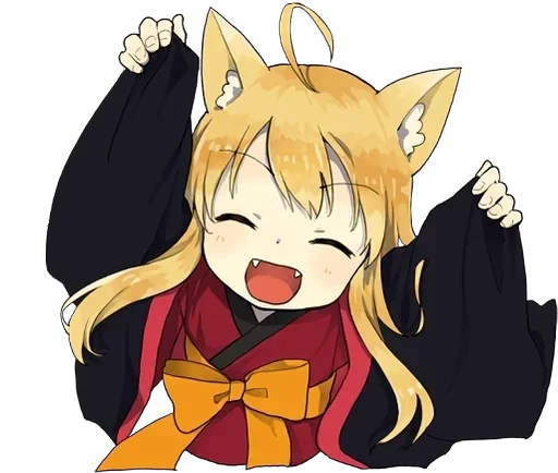 😀 Стикер «little fox kitsune» для Telegram