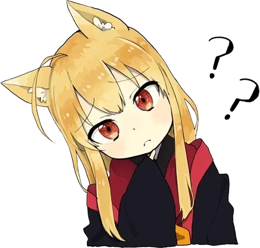 ⁉️ Стикер «little fox kitsune» для Telegram