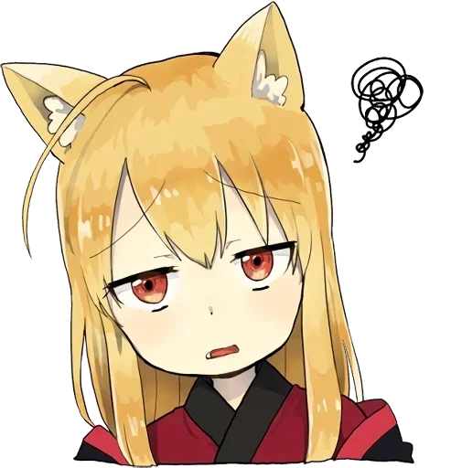 👀 Стикер «little fox kitsune» для Telegram