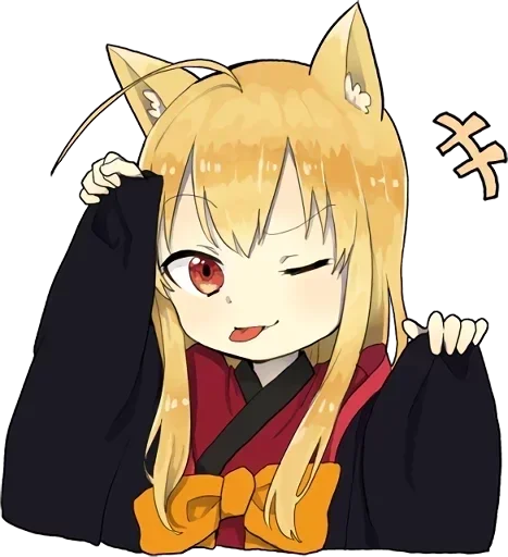 🦊 Стикер «little fox kitsune» для Telegram