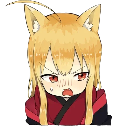😠 Стикер «little fox kitsune» для Telegram