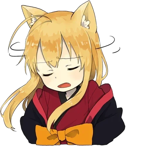 😔 Стикер «little fox kitsune» для Telegram