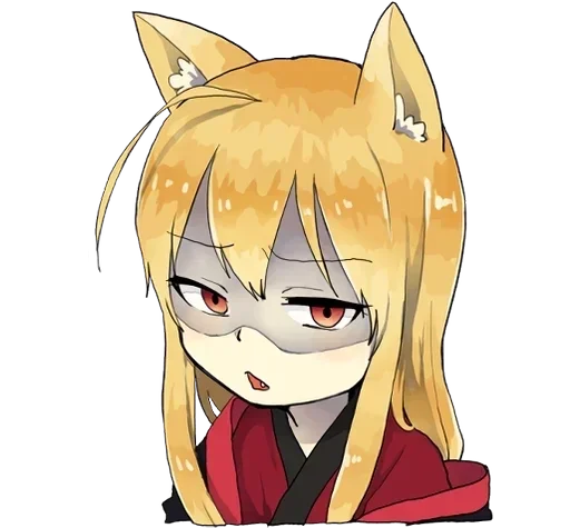 😰 Стикер «little fox kitsune» для Telegram