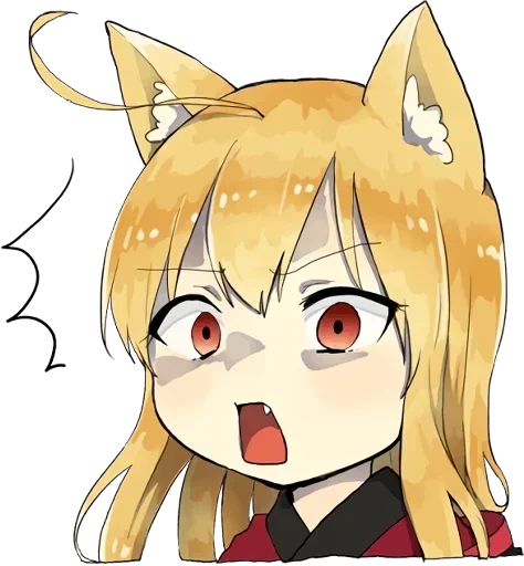 😨 Стикер «little fox kitsune» для Telegram