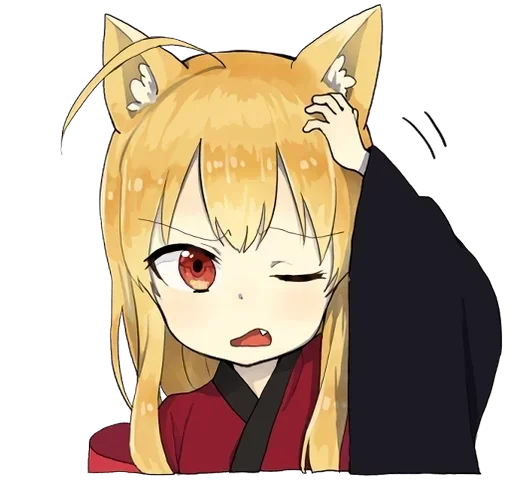 😶‍🌫️ Стикер «little fox kitsune» для Telegram