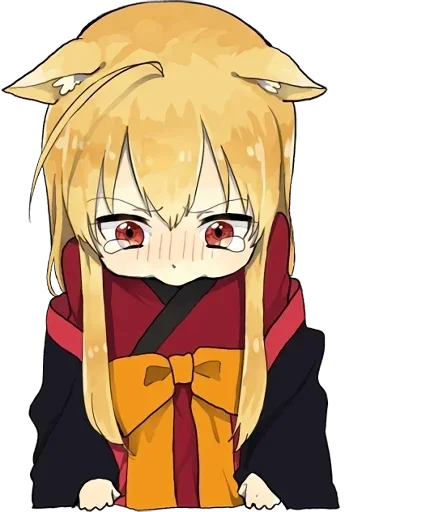 😢 Стикер «little fox kitsune» для Telegram