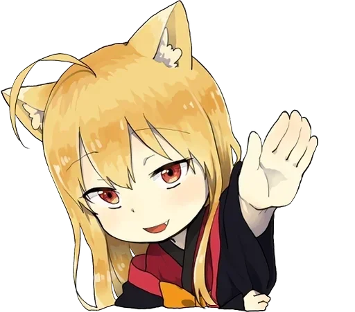 😈 Стикер «little fox kitsune» для Telegram