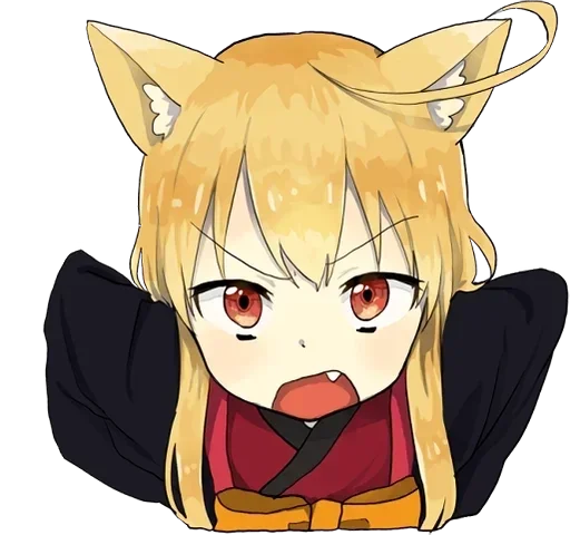 😑 Стикер «little fox kitsune» для Telegram