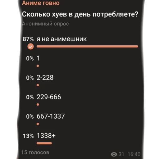 💩 Стикер «аргументы, что анимешники жрут члены» для Telegram