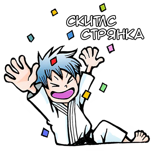 🥳 Стикер «Аниме карачу» для Telegram