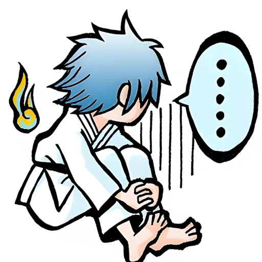 😔 Стикер «Аниме карачу» для Telegram