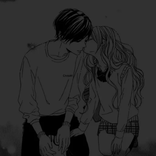 🖤 Стикер «Аниме пара(love)» для Telegram