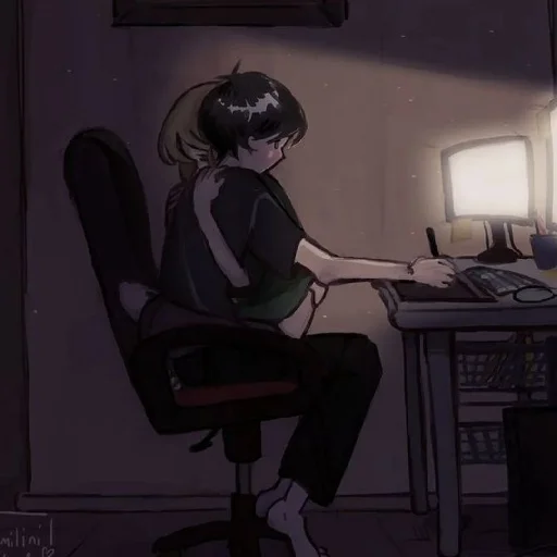 🖤 Стикер «Аниме пара(love)» для Telegram