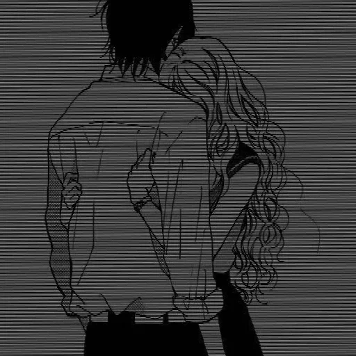🖤 Стикер «Аниме пара(love)» для Telegram