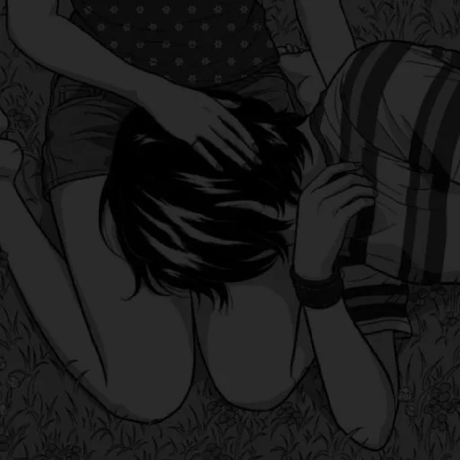 🖤 Стикер «Аниме пара(love)» для Telegram