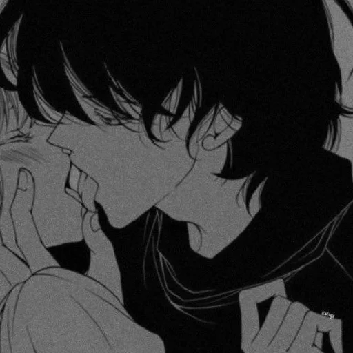 🖤 Стикер «Аниме пара(love)» для Telegram