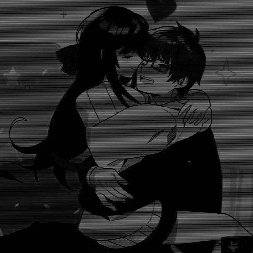 🖤 Стикер «Аниме пара(love)» для Telegram
