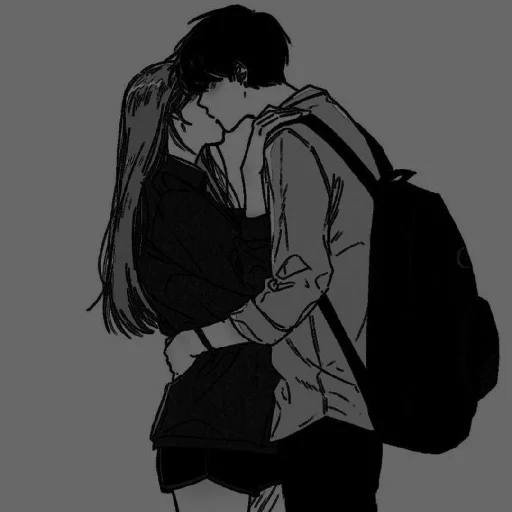 🖤 Стикер «Аниме пара(love)» для Telegram
