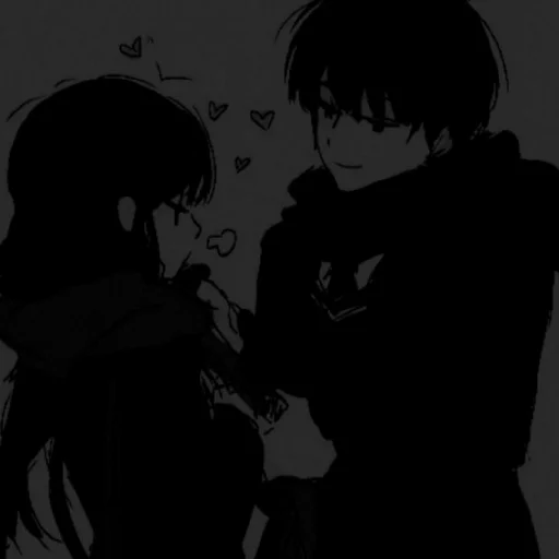 🖤 Стикер «Аниме пара(love)» для Telegram