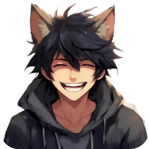🤣 Стикер «Anime Boy wolf» для Telegram