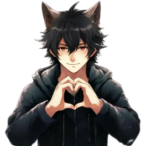 ❤ Стикер «Anime Boy wolf» для Telegram