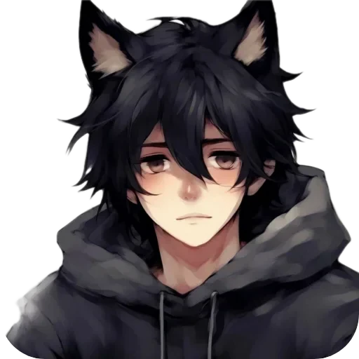 ☹ Стикер «Anime Boy wolf» для Telegram